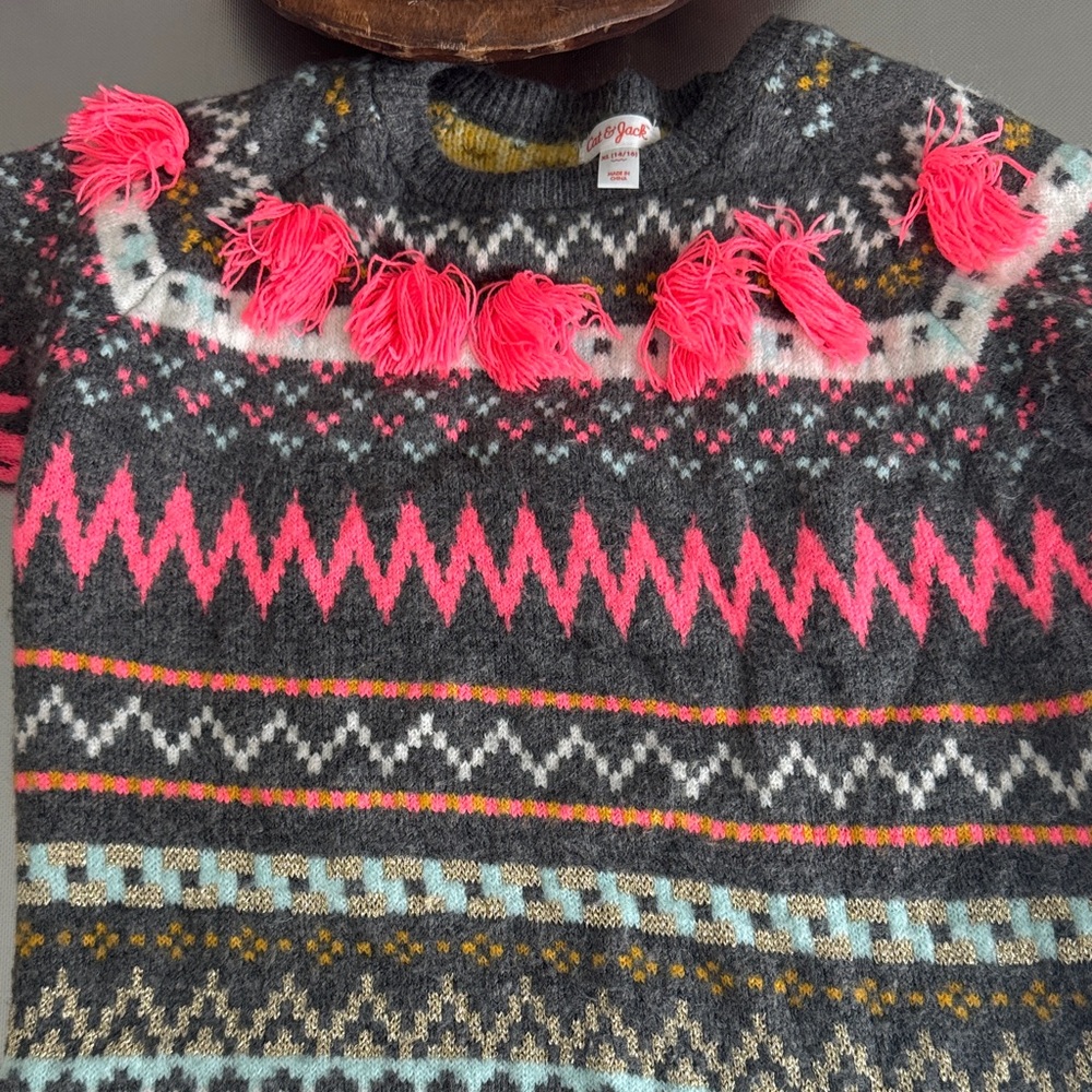 Multicolor Patterned kids Sweater - Picture 3 of 4